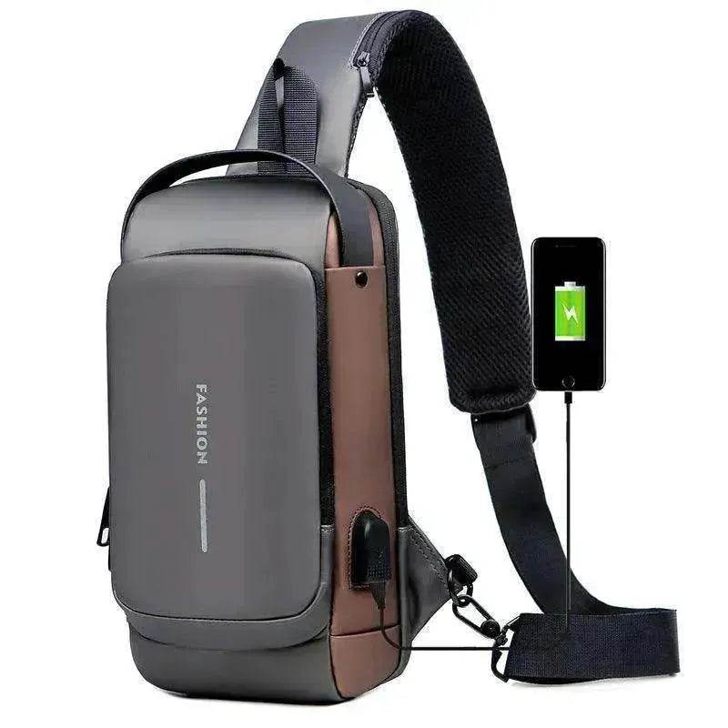 Motorcycle Password Anti theft Men's Fashion Chest Bag Fanny Pack