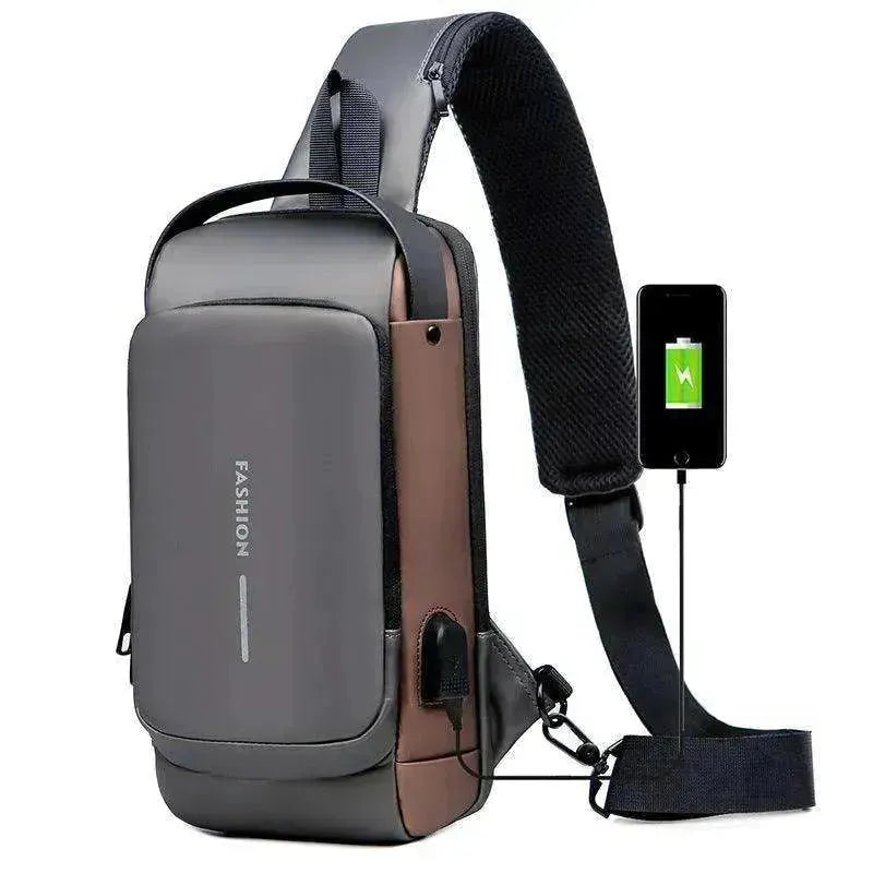 Motorcycle Password Anti theft Men's Fashion Chest Bag Fanny Pack