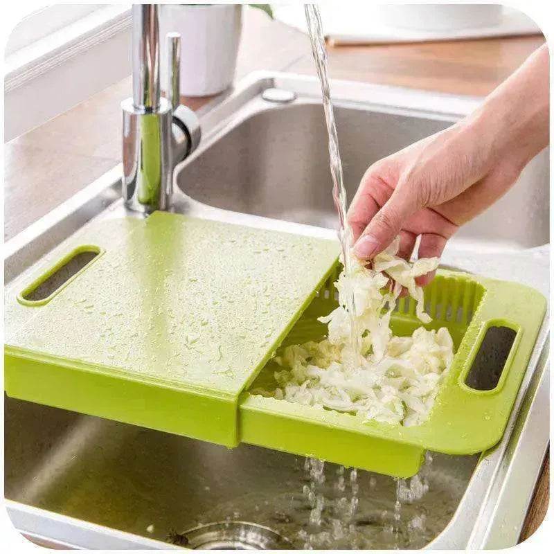 Multifunction Chopping Blocks Sinks Drain Basket Cutting Board Vegetable & Meat Kitchen Accessories