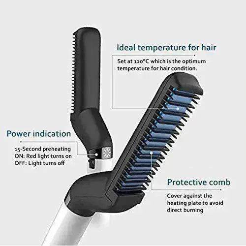 Multifunctional ABS Comb Head and Beard Hair Straightener