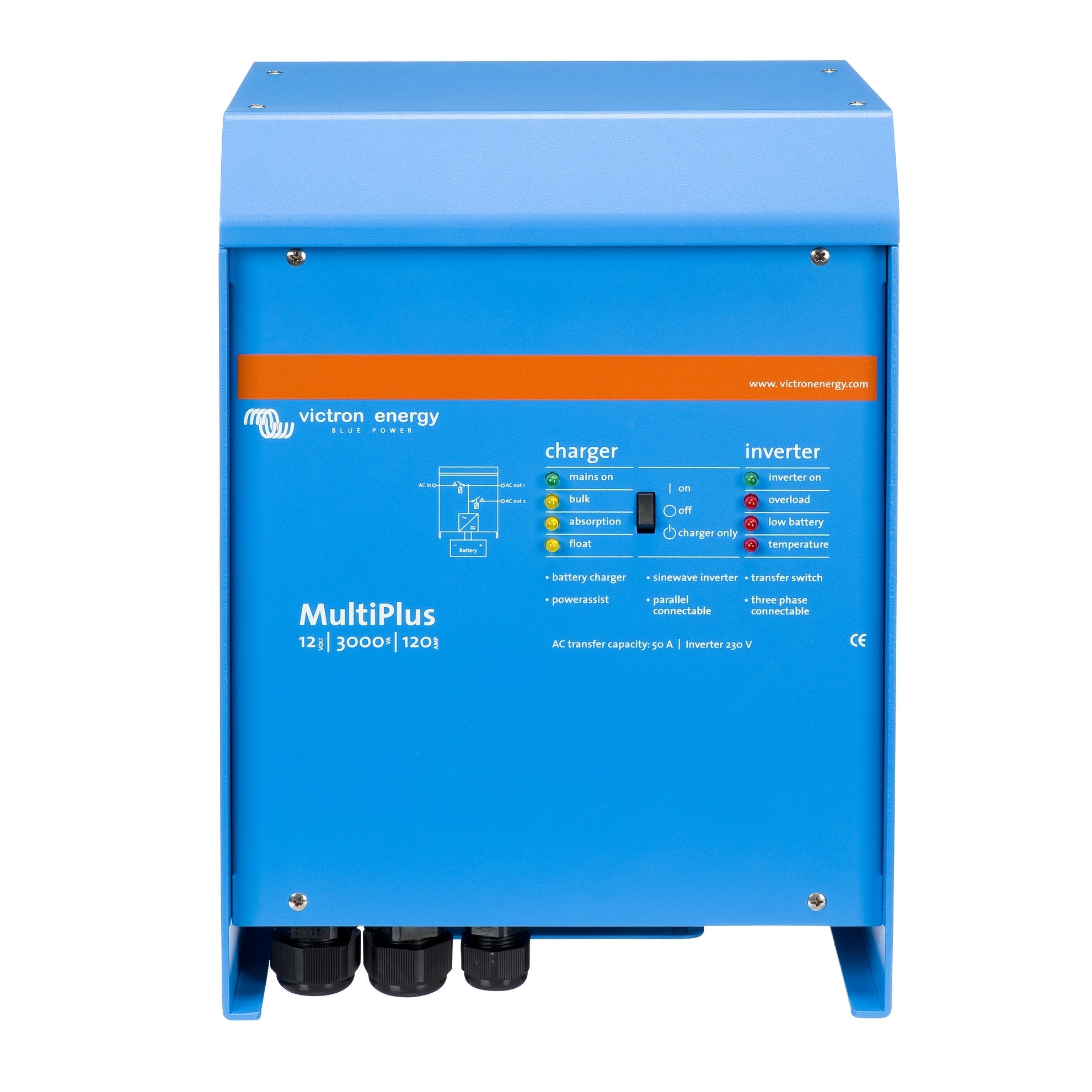 Victron Energy MultiPlus 12/3000/120-50 120V VE.Bus (UL Certified) Inverter/Charger | PMP122301102