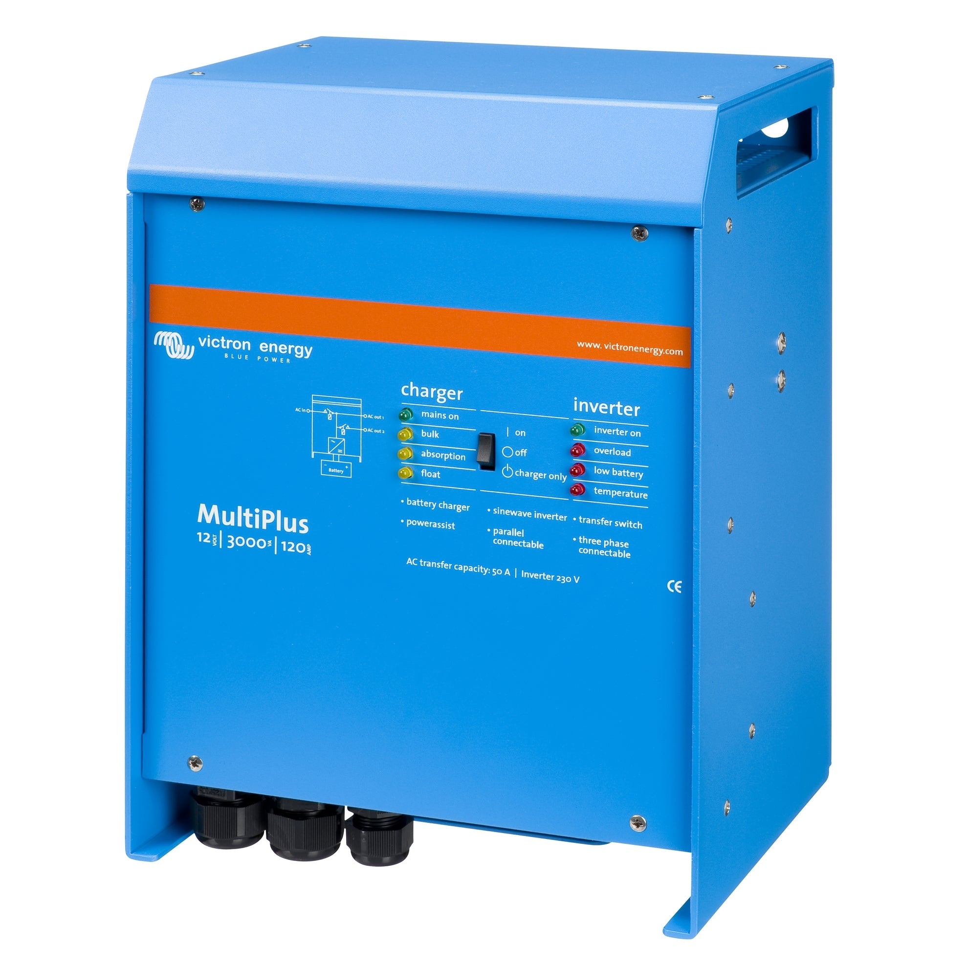 Victron Energy MultiPlus 12/3000/120-50 120V VE.Bus (UL Certified) Inverter/Charger | PMP122301102