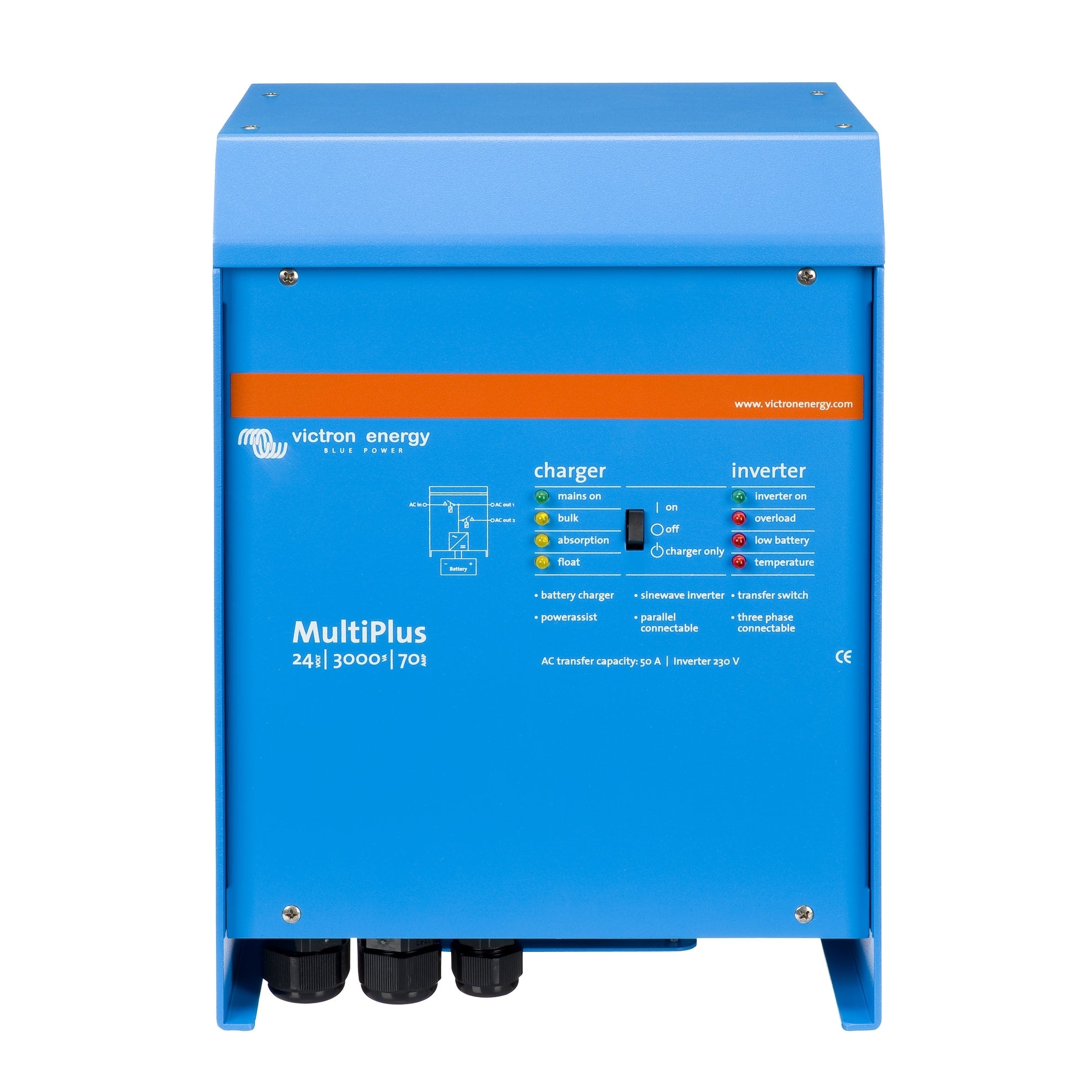 Victron Energy MultiPlus 24/3000/70-50 120V VE.Bus (UL Certified) Inverter/Charger | PMP242301102