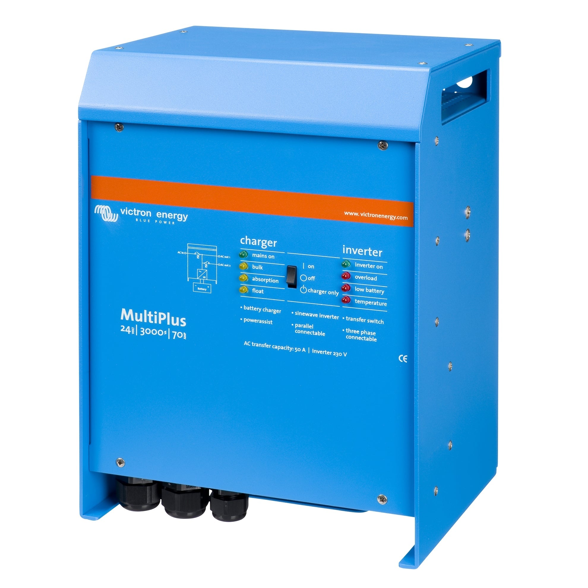 Victron Energy MultiPlus 24/3000/70-50 120V VE.Bus (UL Certified) Inverter/Charger | PMP242301102