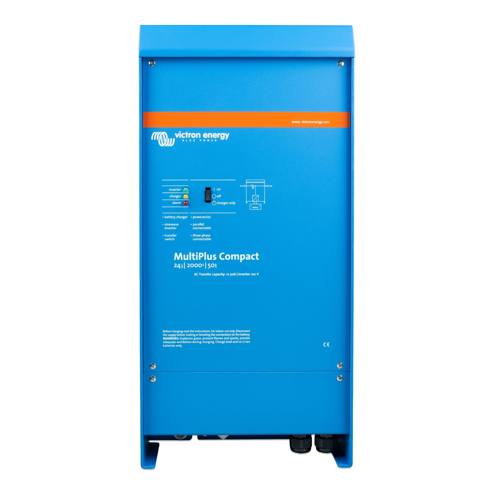 Victron Energy MultiPlus Compact 24/2000/50-50 120V VE.Bus Inverter/Charger | CMP242200100