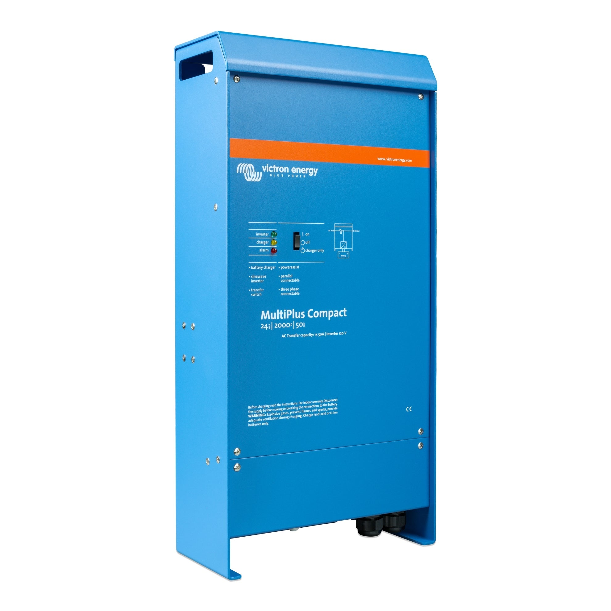 Victron Energy MultiPlus Compact 24/2000/50-50 120V VE.Bus Inverter/Charger | CMP242200100