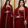 Muslim Turkey Arab Women's 2 Piece Set Long Dress Traditional African Clothing Fairy Dress