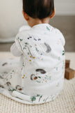 Baby Bamboo Muslin Sleep Sack 0.5 TOG - Hedgehogs