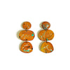 Wearable Art Clip On Earrings in Mustard Yellow and Paint Splash