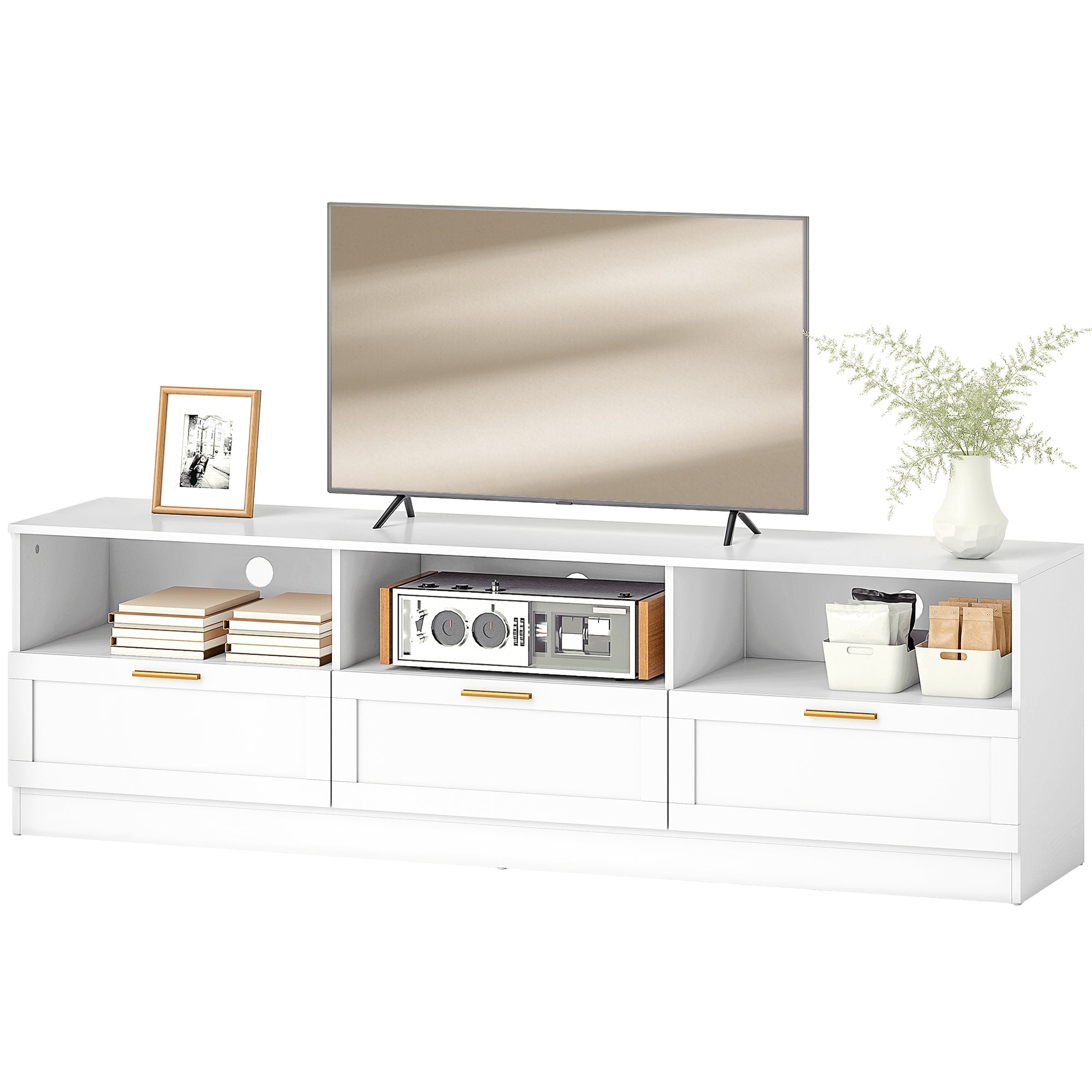 Dallas Modern TV Stand with Storage Drawers for TVs up to 85