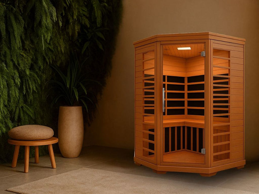 Sauna en coin Westinghouse avec Chromothérapie en pruche - Usage Intérieur Uniquement (WES43-2100)