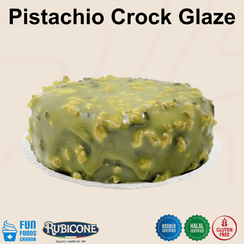 Pistachio Crock Glaze - 3 KG Bucket - Bakery and Pastry - Rubicone Canada - Ships Free Within Canada on Orders Above CAD $199