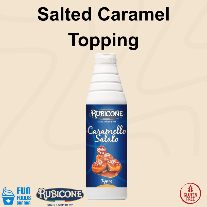 Salted Caramel Topping - 1 KG Squeeze Bottle - Rubicone Canada - Ships Free Within Canada on Orders Above CAD $199