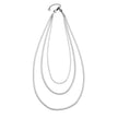 NALA Snake-Skin Textured Triple Layered Silver Necklace