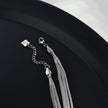 NALA Snake-Skin Textured Triple Layered Silver Necklace