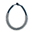 Short Glass Bead & Fabric Wrap Choker