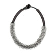 Short Glass Bead & Fabric Wrap Choker