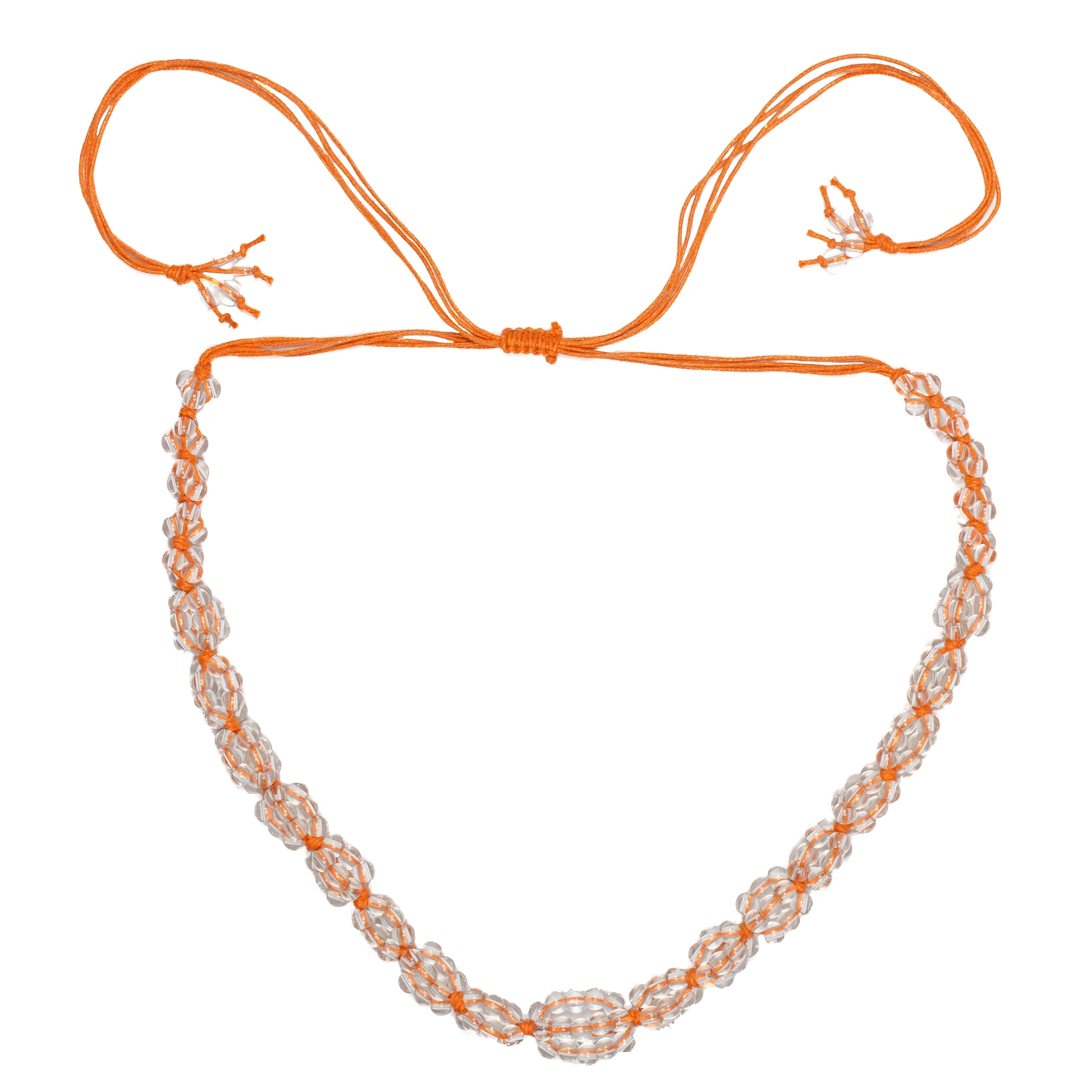 Long Glass Cluster Bead Necklace