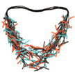 Multi Strand Fabric Necklace