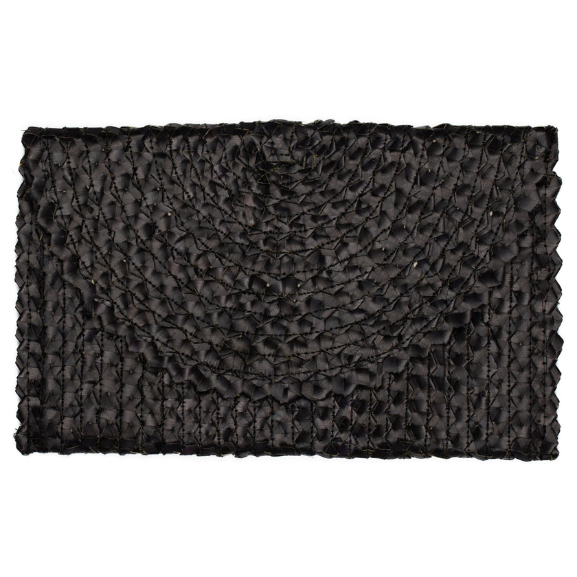 Pandan Leaf Clutch Purse - Black