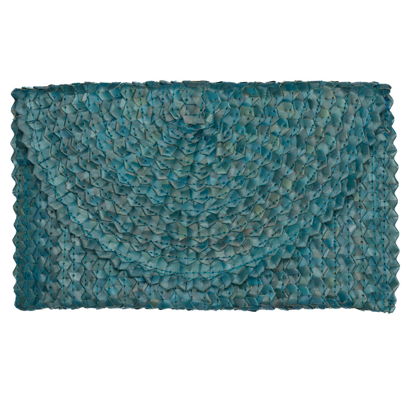 Pandan Leaf Clutch Purse - Blue