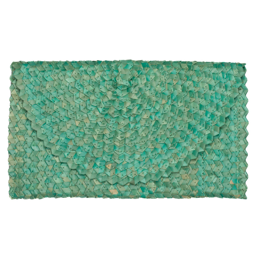 Pandan Leaf Clutch Purse - Teal