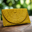 Pandan Leaf Clutch Purse - Yellow