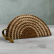 Pandan Leaf Half Moon Clutch Purse - Naturals Mix