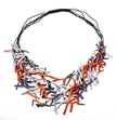 Multi Colour Fabric Tie Necklace