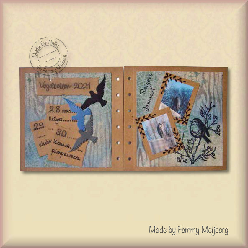 Nellie's Choice Stencil A6 For Magnetic Colour Set Bark