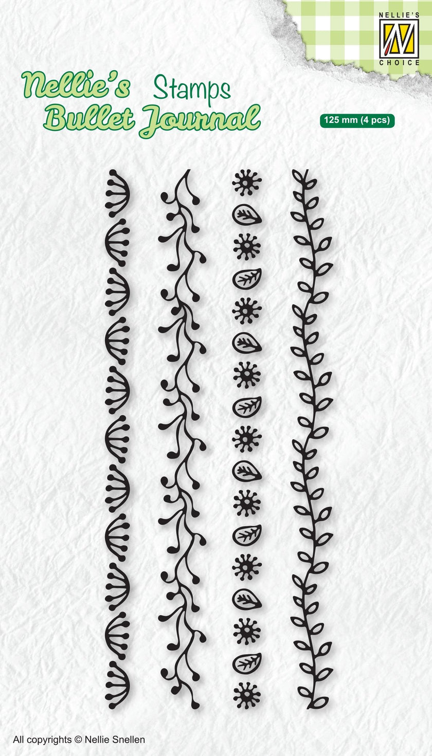 Nellie's Choice Nellie's Bullet Journal Clear Stamp Borders-2