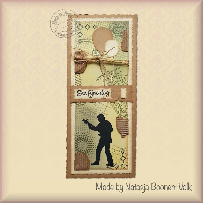 Nellie's Choice Clear Stamp Silhouette Teenagers Series Guitar Player