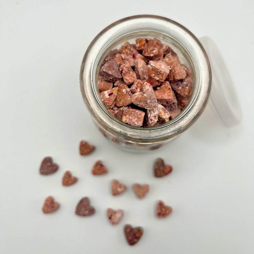 Jar of Tri-Colour Hearts