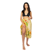 Mandala & Flower Print Sarong - Yellow