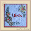 3D Embossing Folder Square - Leaves & Berries