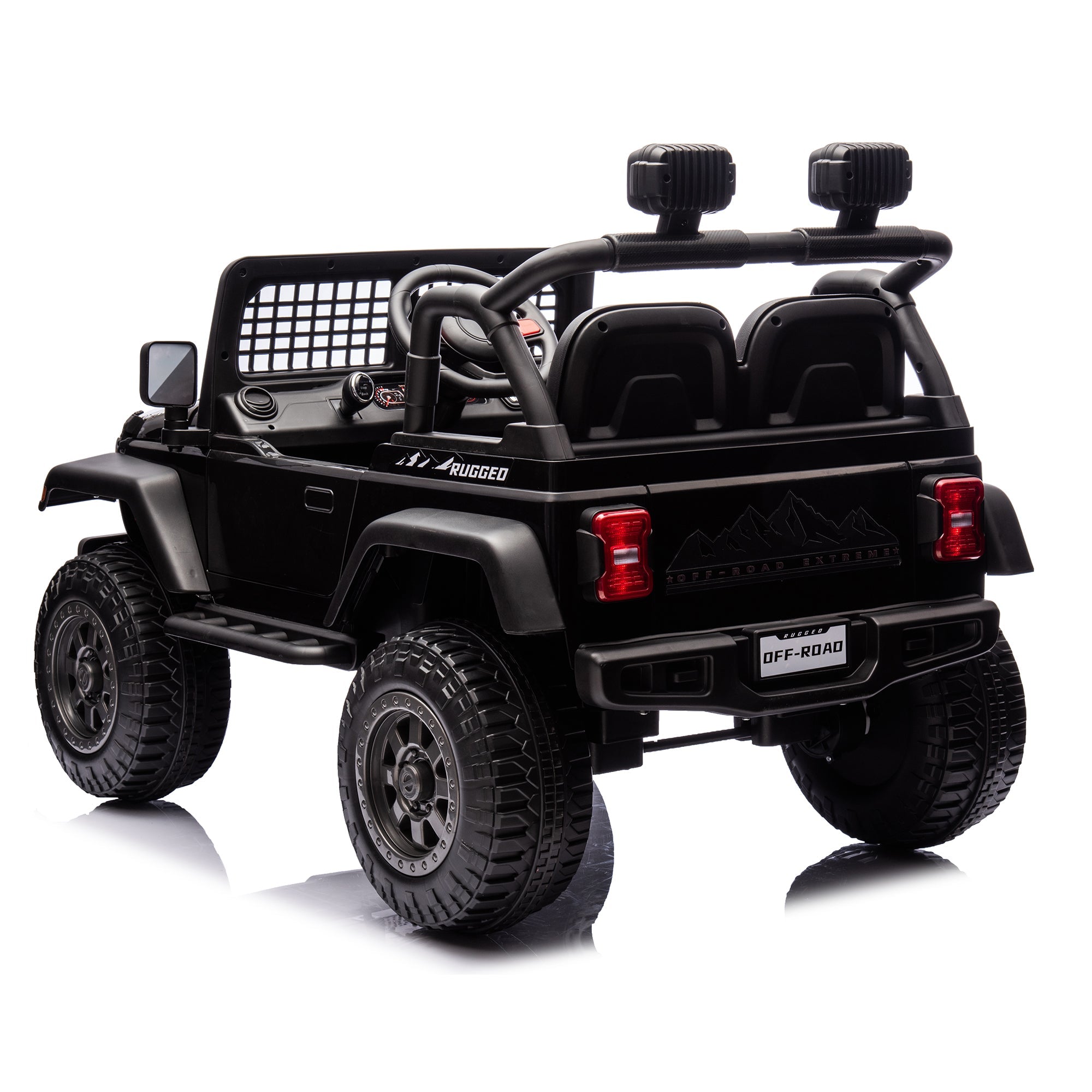 2026 Rugged Jeep Style 12V Kids Ride On Car with Remote Control