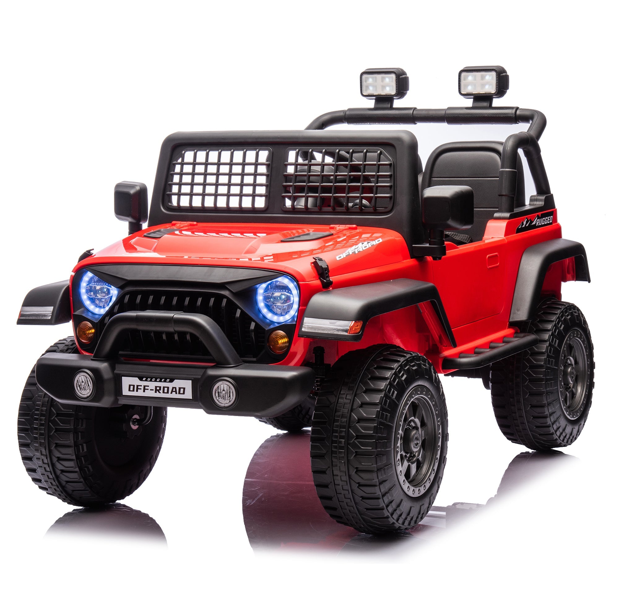 2026 Rugged Jeep Style 12V Kids Ride On Car with Remote Control