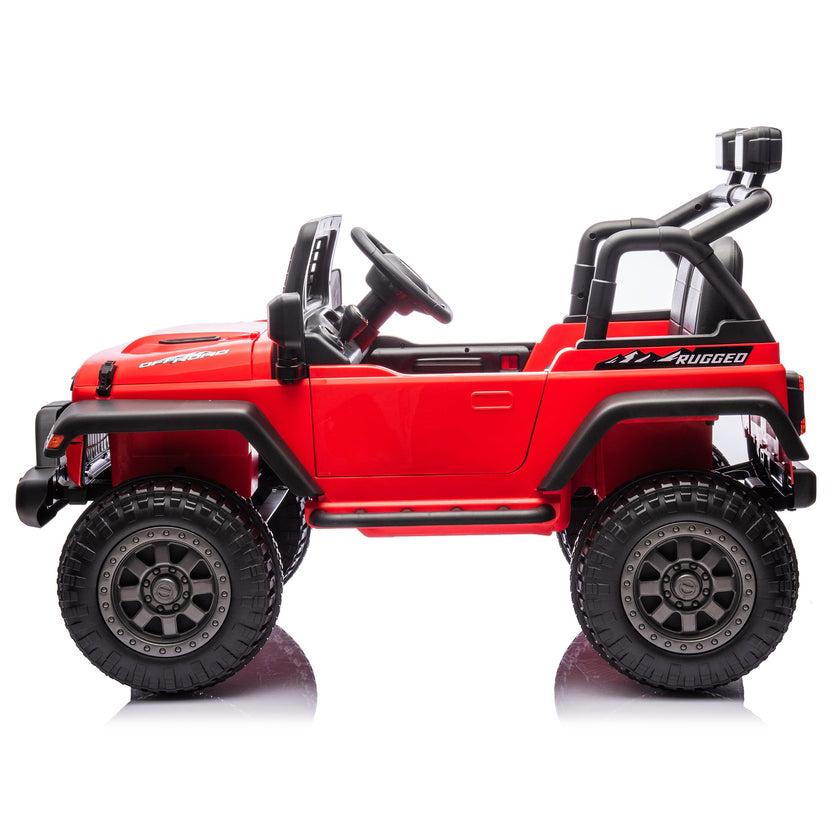2026 Rugged Jeep Style 12V Kids Ride On Car with Remote Control