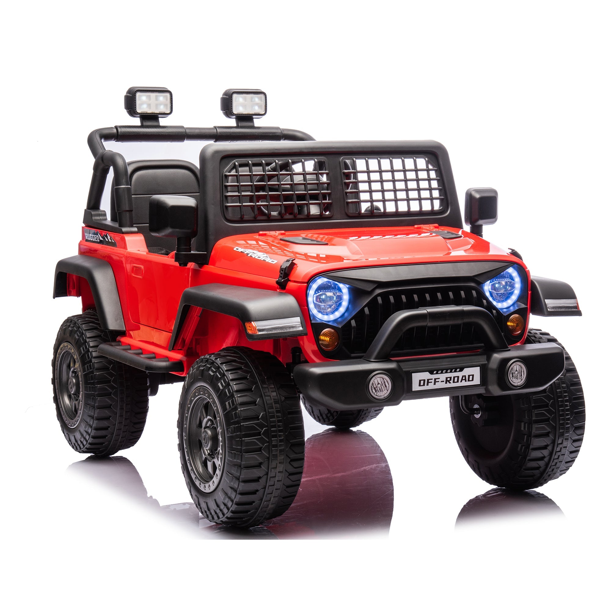 2026 Rugged Jeep Style 12V Kids Ride On Car with Remote Control