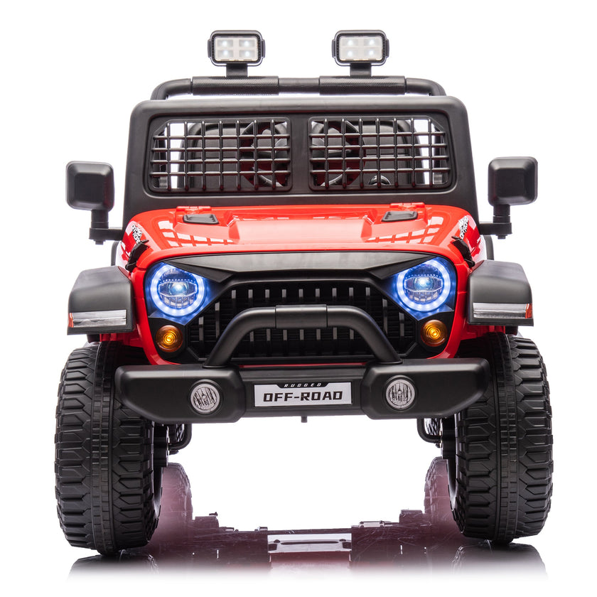2026 Rugged Jeep Style 12V Kids Ride On Car with Remote Control