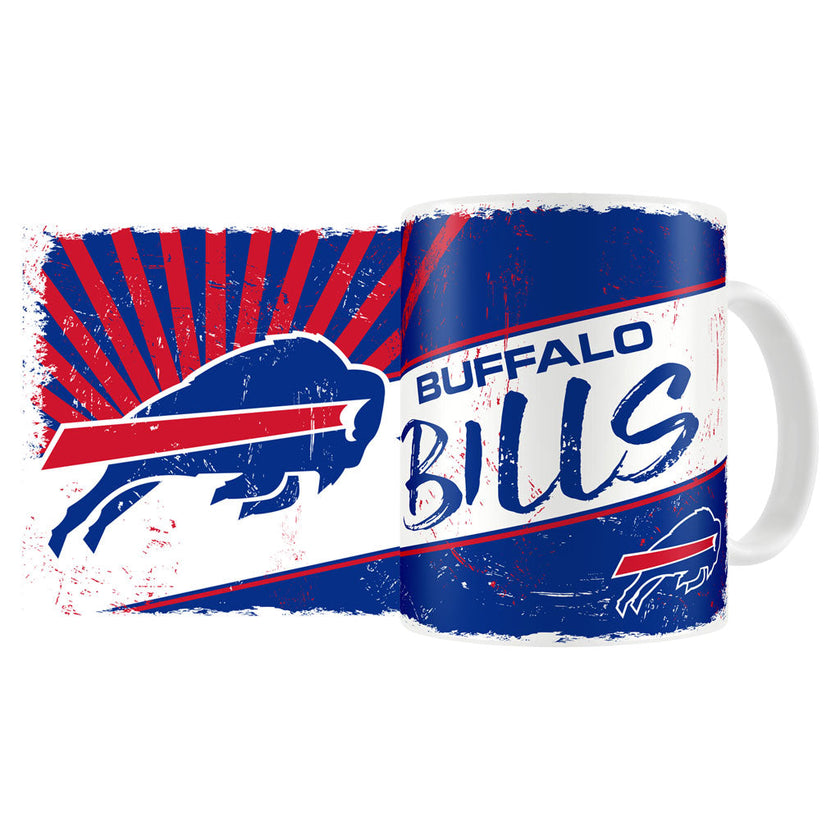 Buffalo Bills Mug & Coaster Set - 2 Pack 15oz Mugs | 8 Pack Coasters