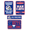 Buffalo Bills Signs - 4 Pack Fan Set