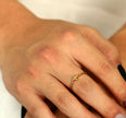 NICOLE Gold: Textured Ring with a Four Point Star Centre Piece