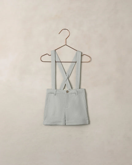 Suspender Shorts | Heather Mist | Noralee