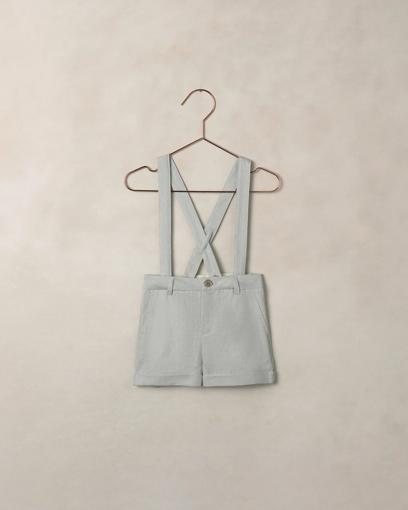 Suspender Shorts | Heather Mist | Noralee