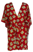KERRI  PRC6924 Avatar Pure Silk Kimono-Sleeved Jacket with Belt