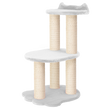 Relaxation - 2-Level Cat Tree - White Faux Fur