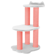 Relaxation - 2-Level Cat Tree - White Faux Fur