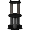 Relaxation - 2-Level Cat Tree - Black Faux Fur
