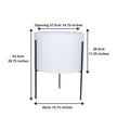 Noe - White Mid-Century Planter With Black Metal Stand